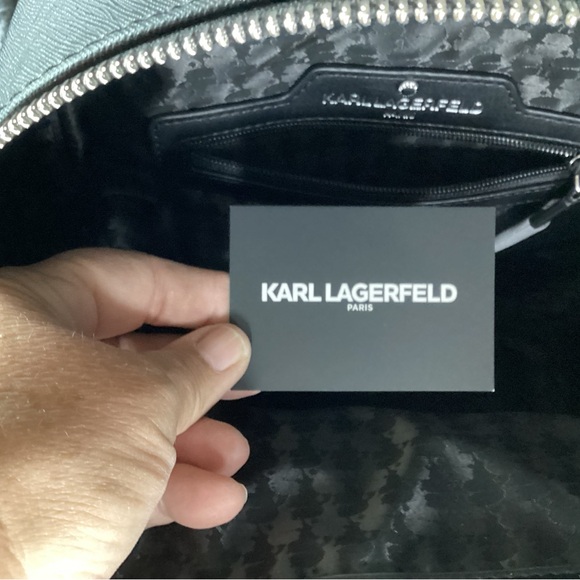 Karl Lagerfeld NWT Adele Patch backpack with a removable Karl keychain